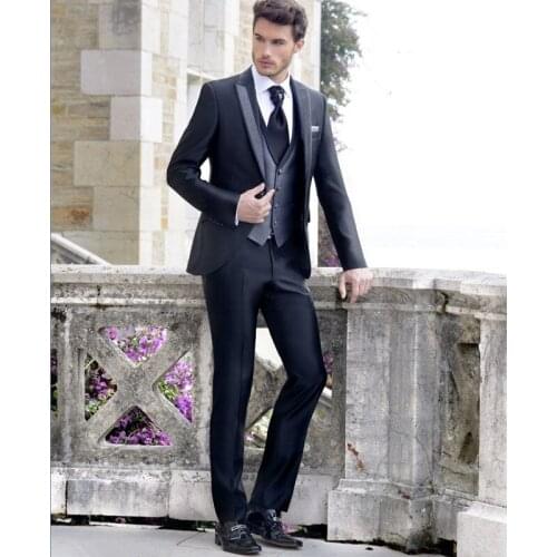 Luxury Men Suit Set Formal Blazer +Vest +Pants Suits Sets Oversize For Mens Wedding Office Business Suit Set Plus Size 3Pcs/Set
