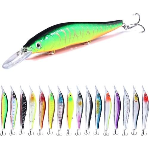 13.5cm 15.6g Minnow Fishing Lure Artificial Bait 3D Eyes Fishing Wobblers Pike Carp Bait Crankbaits Fishing Tackle Diving 0.2-2m