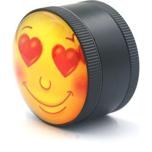 Smile Big Herb Grinder 50mm 3 Layer Weed Grinder Tobacco Smoke Pipe Crusher Emoticon Grinder Accessories Random Send