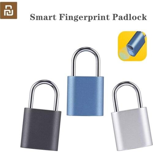 Xiaomi NOC LOC Fingerprint Padlock One Touch Fingerprint Open IPX7 Waterproof Portable Padlock From Xiaomi System For Smart Home