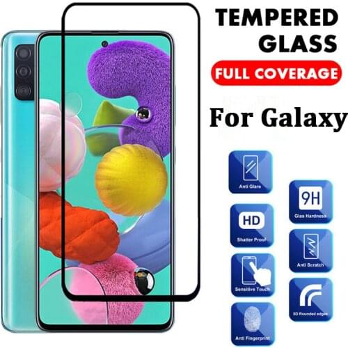 NicoTD Tempered Glass For Sasmung Galaxy A31 A41 Screen Protector Full Curved Edge Protective Glass For Samsung Galaxy A51 A71