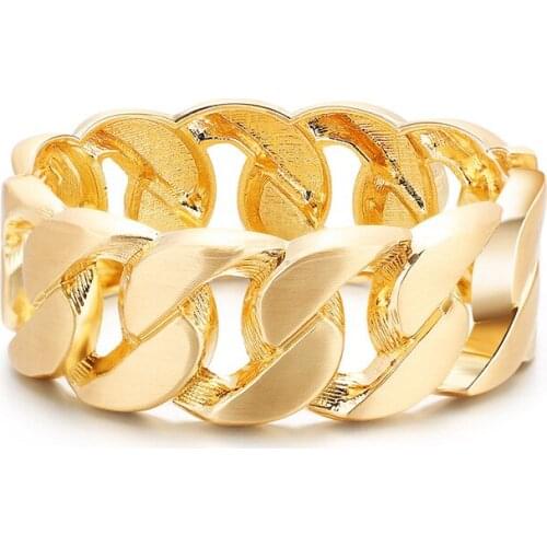 Punk Chunky Cuban Thick Chain Bracelets for Women Women New Design Twist Alloy Bangles Bracelets Statement Jewelry