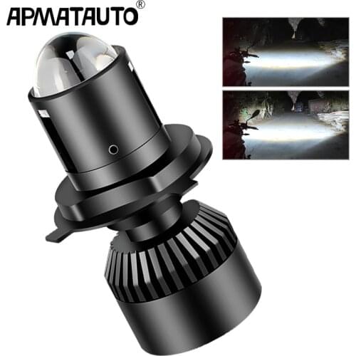 1PCS H7 Led Motorcycle Lens Headlight H4 HS1 LED 12V Moto Blub White Motorbike Head Lamp Scooter Moto DRL For Yamaha SUZUKI BMW