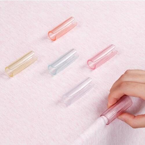12pcs Coverlet Holder Anti Slip Peg Blanket Quilt Fixing Clamps Bed Sheet Clip Mattress Grippers Fasteners Tube Clothespins