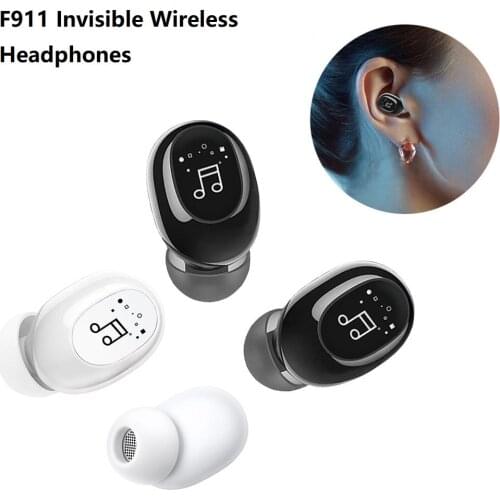 2021 Invisible Ture Wireless Earphone Noise Cancelling Headphone Handsfree Stereo Headset TWS Earbud With Microphone