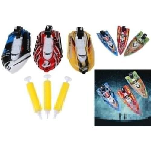 3Pcs/lot New Inflatable Boat Baby Toy Kid Clockwork Wind Up Inflatable Boat Ship Play Water Bathroom Bath Toys