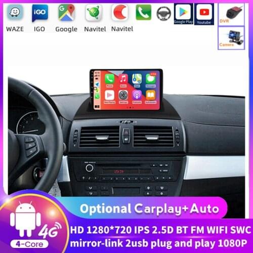 Android For BMW X3 E83 2004 - 2012 Car Radio Multimedia Video Player Navigation GPS 2 Din Dvd Support Multiple Languages/MP4