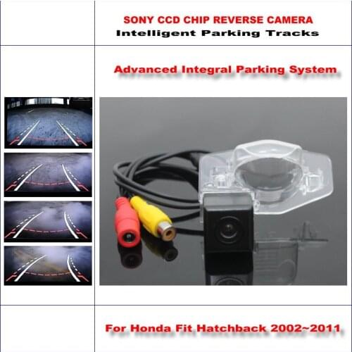 Auto Intelligentized Reverse Camera For Honda Fit Hatchback/Insight/Jazz Rear View Back Dynamic Guidance Tracks CAM