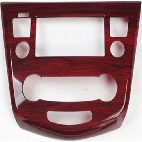Navigation Decoration Trim Cover Car Interior Accessories Wood Red Carbon Fiber for Nissan X-Trail T32 Rogue 2014-2018 2019 2020