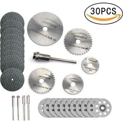 YEODA Superior Quality 32PC HSS Circular Saw Blade Diamond Cutting Discs Set Metal Power Rotary Tool