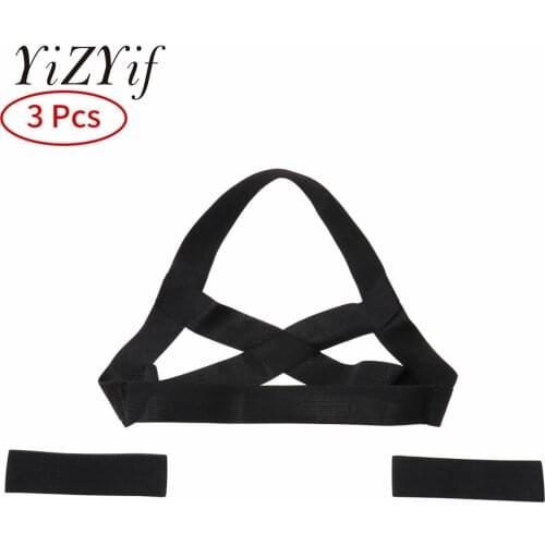 Mens Nylon Harness Shoulder Straps Elastic Chest Muscle Belt Club Party Costume with Arm Band Set Harness Crisscross Crop Top