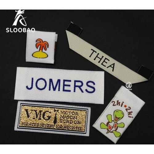 Customized 1000pcs woven label/tag main label washable for clothes/garment/shoes/bags/clothing brand name with the high quality