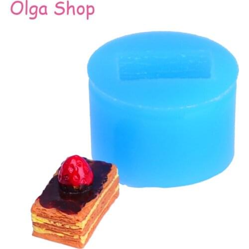 GYL345 19.6mm Strawberry Chocolate Puff Pastry Silicone Mold - Cake Mold Candy Fondant Resin Jewelry Making Necklace Mould