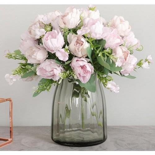 1Pc Artificial Peony Flower Home Living Room Wedding Party Desktop Fake Flower Decoration