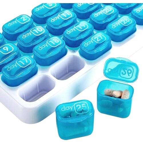 1Pcs New High Quality Pill Box Medicine Tablet Dispenser Organizer Weekly Storage Case Extra Large Monthly Pill Organizer