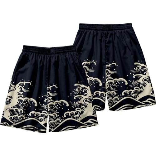 Summer Fashion Personality Shorts Snow Mountain Carp Pattern Printing Creative Leisure Vacation Beach Pants Home Plus Size Pants