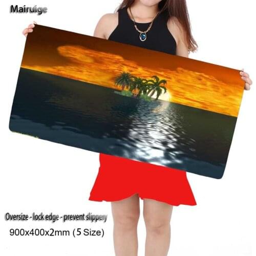 Mairuige Shop Colorful Rivers Mouse Pad Durable Mat with Locking Edge Rubber 900*400*2mm for Dota LoL CSGO Desktop PC Laptop