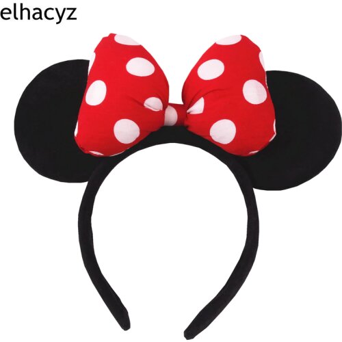 Classic Mouse DOT Bow Hairband Women Trendy Headwear Sequins Bow Fashion Party Headband Girls Shiny Polka DIY Hair Accessories