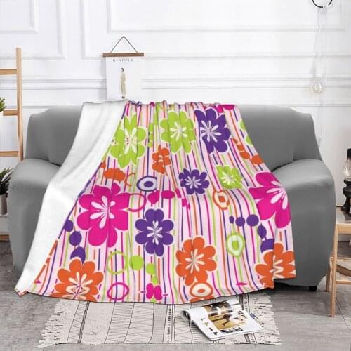 Flower Premium Throw Blanket Print on Demand Sherpa Blankets Soft for Sofa Customized DIY Blankets