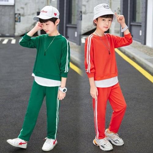 Boy Clothing Sweatshirt + Pants 2020 Autumn Winter Kids Boy Clothes Baseball Sports Suits Children Clothing 4 5 6 8 10 12 Years