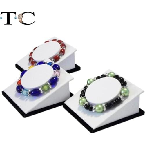 Jewelry Organizer free Shipping Wholesale 3pcs/lot Bracelet Jewelry Display White with Anklet Wooden Cardboard Fashion Design