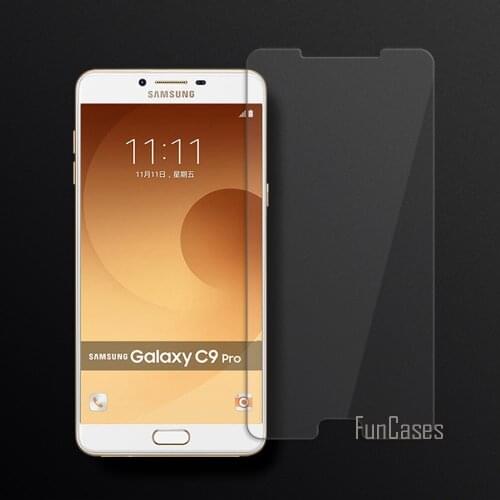 Full Cover Tempered Glass For Samsung Galaxy C9 Pro Screen Protector Film For Samsung Galaxy C9 Pro 2.5D Curved Edge Screen HD