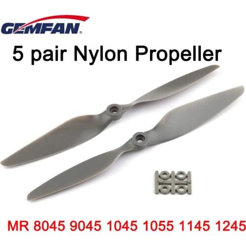 5 pair Gemfan MR 8045 9045 1045 1055 1145 1245 Nylon Propeller Props Four Axis Multi RC Drone Airplane CW CCW Propellers