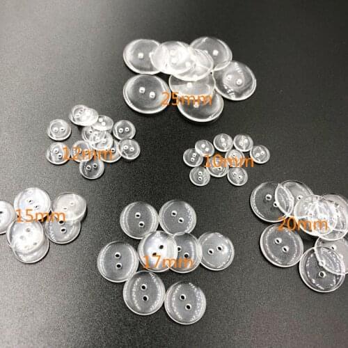 New 30pcs/lot Sewing Buttons 2 hole Clear Shirt Decrative Button Sew Crafts small big transparent button Accessory Scrapbo PT184