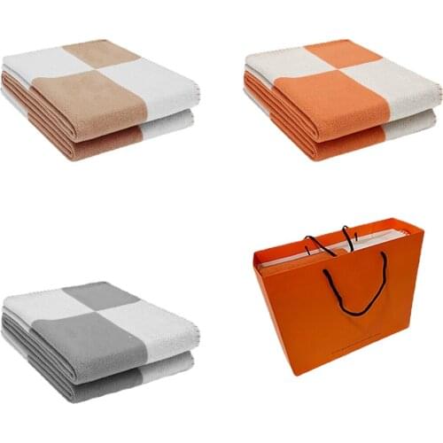 Luxury Brand Cashmere Blanket Soft Wool Sofa Cover Portable Warm Scarf Shawl Plaid Bedspread On The Bed Fleece Knitted