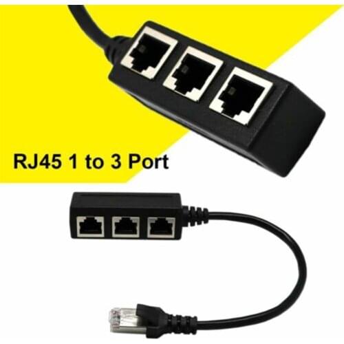 1PCS RJ45 Connector Ethernet Network Splitter Adapter Female Adapter For Networking 3 Male Extension Cable to 1 Accessories J5Z8