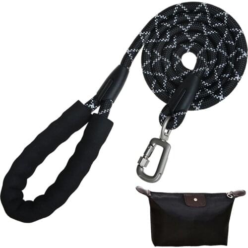 Heavy Duty Dog Leash for Large Medium Dogs, 5 FT Strong Dog Leash with Comfortable Padded Handle and Highly Reflective Threads