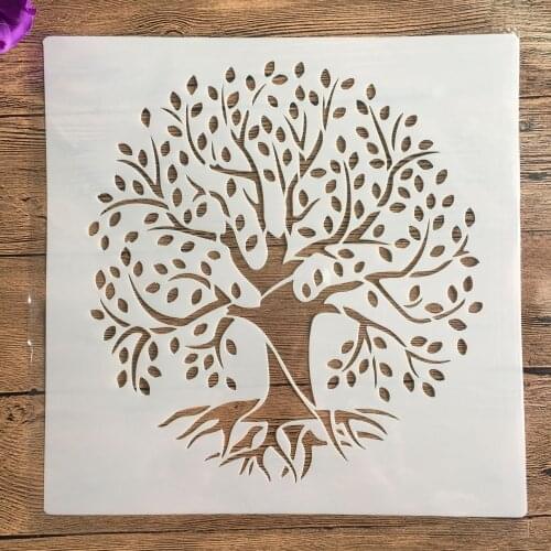 30 * 30cm mandala life tree diy stencils wall painting scrapbook coloring engraving album decorative template drawing stencil