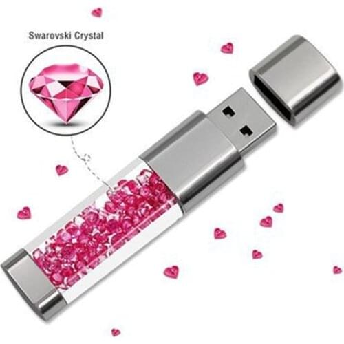 Fashion Real Capacity Usb Flash Drive 32GB 64GB Crystal Pen Drive 16GB Usb Stick 8GB Pendrive Memory Stick U Disk Flash Drive