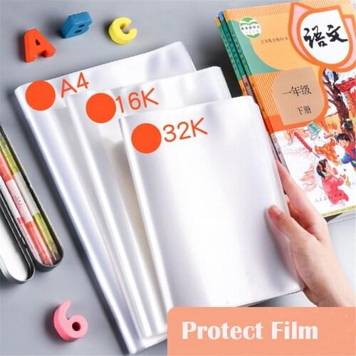 10 Sheets Self-adhesive Book Cover Waterproof Non-slip Book Case for School A4 A5 B5 Wrapping Films Notebook Covers Protector