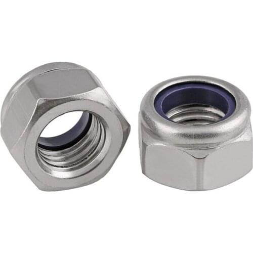 Wkooa Stainless Steel 316 Nylon Lock Nuts M3-M20