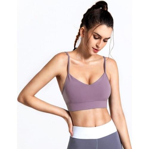 Women Sexy Sports Top Vest Beauty Back Sports Bra Top Shock-Proof Gathering High-Intensity Sport Yoga Underwear Fitness Bra