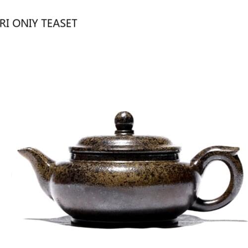 230ml Raw Ore Black Mud Traditional Kiln Change Tea Pot Chinese Yixing Purple Clay Teapots Tea Ceremony Customized Teaware