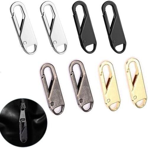 8/10 Pcs Detachable Zipper Pullers Universal Luggage School Bag Coat Clothes Metal Rubber Zipper Sewing Accessories