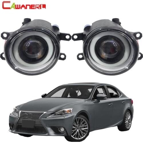 Cawanerl For Lexus IS IS250 IS350 Saloon 2005-2013 Car LED Fog Light Angel Eye Daytime Running Lamp DRL White H11 12V Styling
