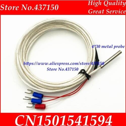 PT100 Temperature Sensor Platinum Thermal Resistance Coupler pt1000 Probe Anticorrosion Waterproof 3 wire cable