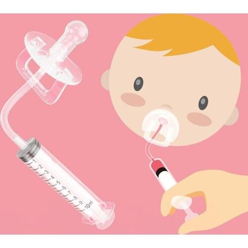 Baby Smart Medicine Dispenser Needle Feeder Squeeze Drip Glass Dispenser Transparent Pacifier Kids Feeding Utensils