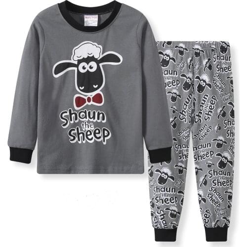 Children Pajamas Baby Clothing Set Kids Cartoon Sheep Sleepwear Autumn Cotton Nightwear Boys Girls Animal Pyjamas Pijamas Set