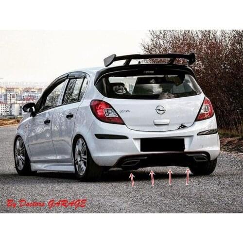 Opel Corsa D Diffuser 2 Fake Exhaust Car Accessory Universal Modified Rear Bumper Attachment Flexible Durable Good Quality