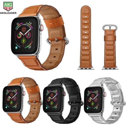 For Apple Series Newest Genuine Leather Watchbands Wrist Straps Bamboo Style Watch Band For Apple Watch Series 3 2 1 iWatch
