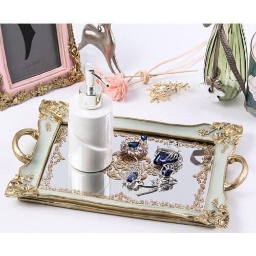 European court rectangular tray fruit tray tea tray pastry plate cake tray jewelry cake stand