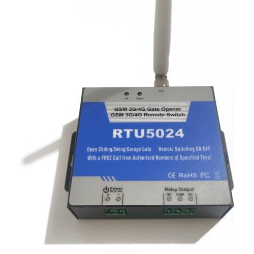 GSM Gate Opener GSM Remote Switch RTU5024 Garage Swing Sliding Gate Opener Remote Control On/Off Switch Access Door Opener
