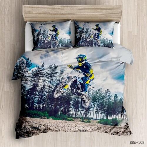 3D Bed Motorcycle Racing Car Bedding Set twin queen king kids Teens Duvet Cover Pillowcasse luxury full size bed sets comforter