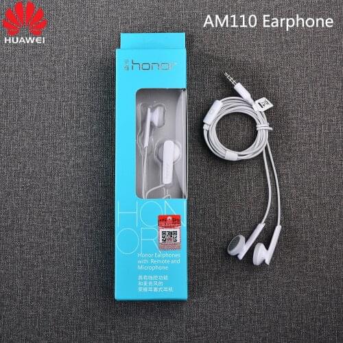 Original Huawei AM110 Earphone In-ear Stereo Bass Jack Wired Control Headset 3.5MM With Microphone For P10 P9 P8 Honor 8 9 Mate9