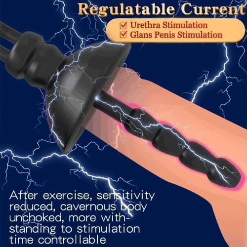 New Electric Shock Waves Penis Plug Vibrator Sex Toy For Men Bdsm Stimulator Urethral Sound Stretching Dilator Expander Chastity