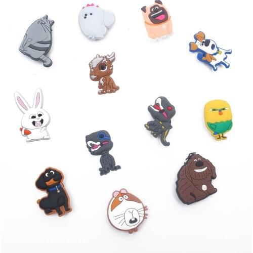 Single Sale 1pc PVC Animal Shoe Charms,Shoe Buckles Accessories Fit Bands Bracelets Croc JIBZ,Kids Party X-mas Gift